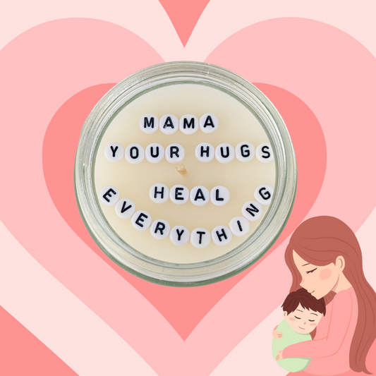 Hugs Heals Everything | Hidden Message Candle | Scented - Cuddles