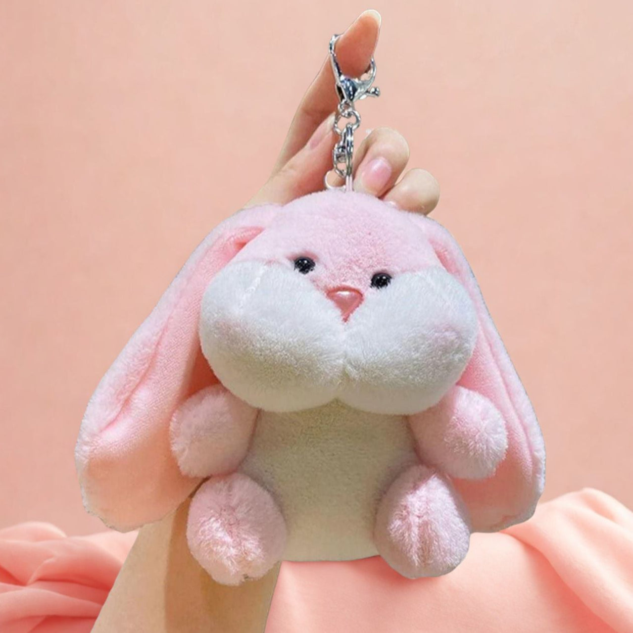 Mini Bunny Plush Keychain - Cuddles