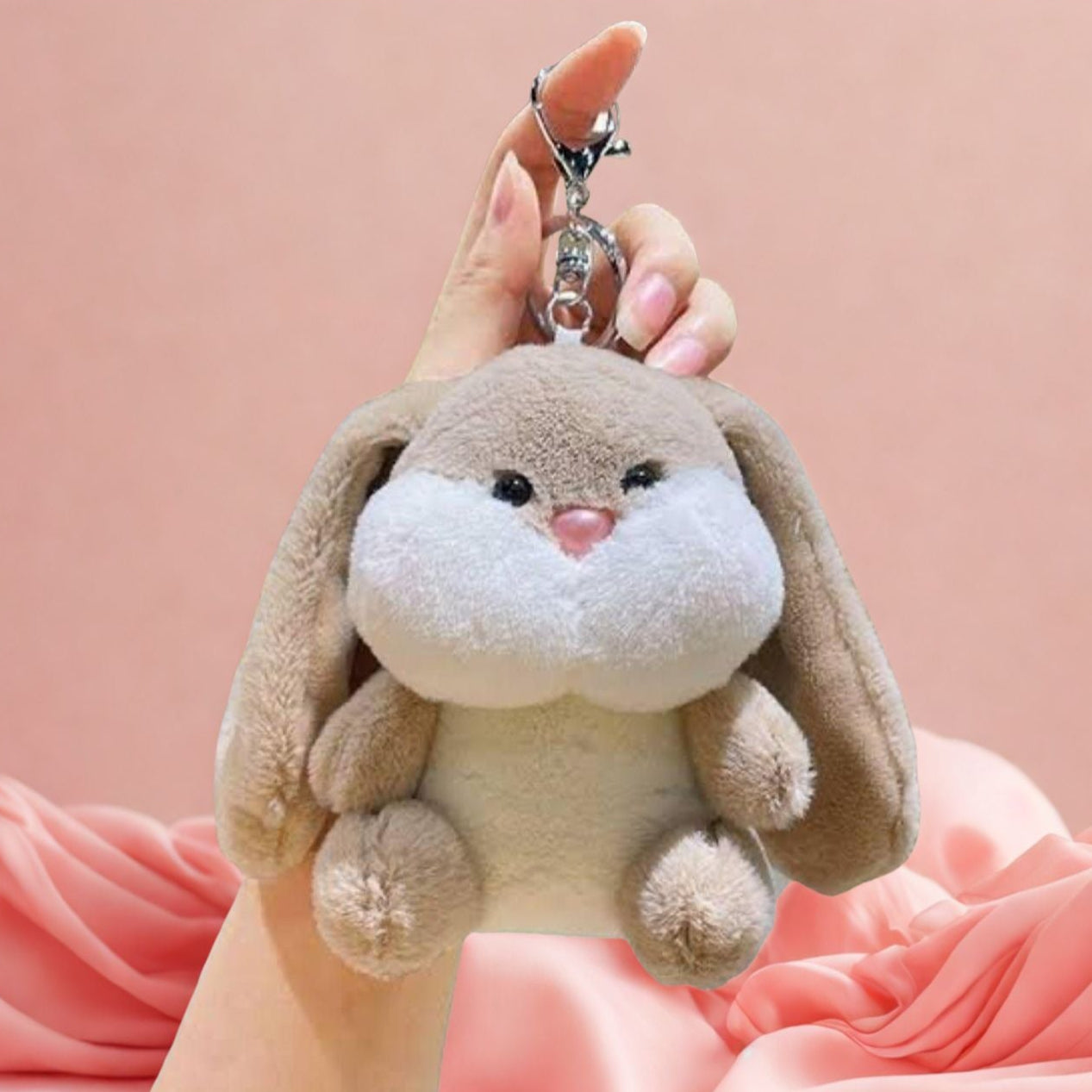 Mini Bunny Plush Keychain - Cuddles