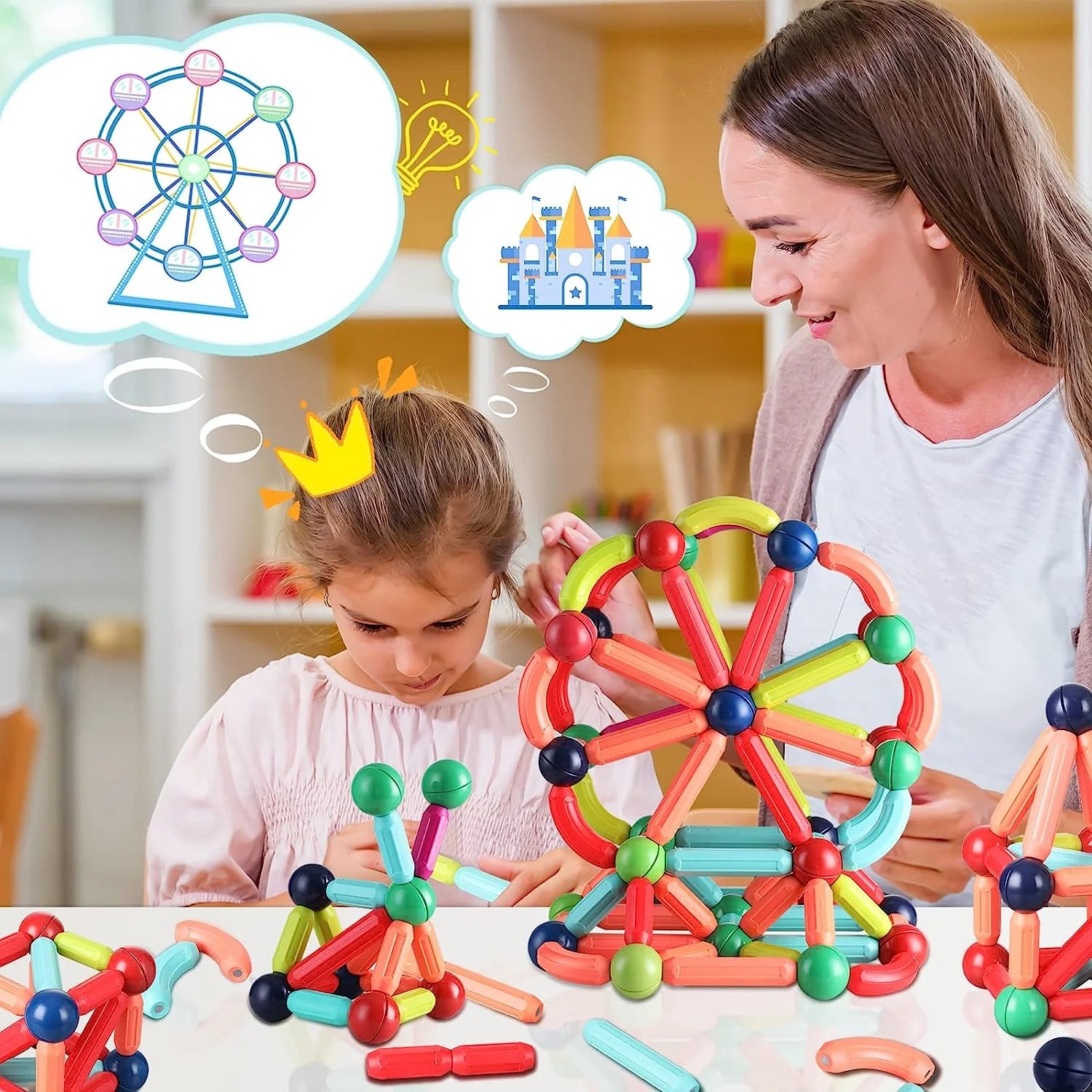 Kids magnetic building sales