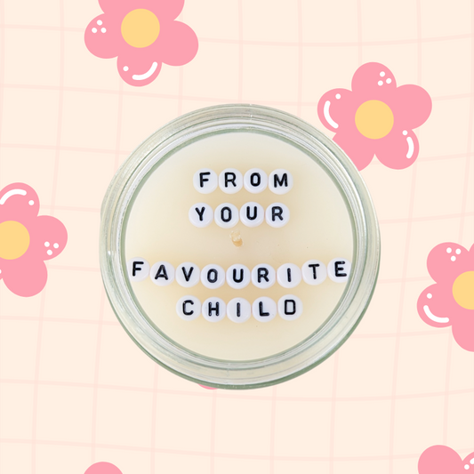 From Your Favourite Child | Hidden Message Candle | Scented - Cuddles