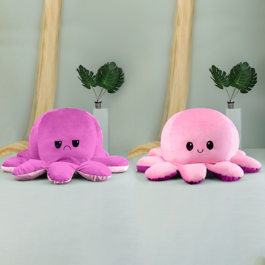 GIANT Reversible Octopus | Light Pink-Dark Pink | 80cm - Cuddles