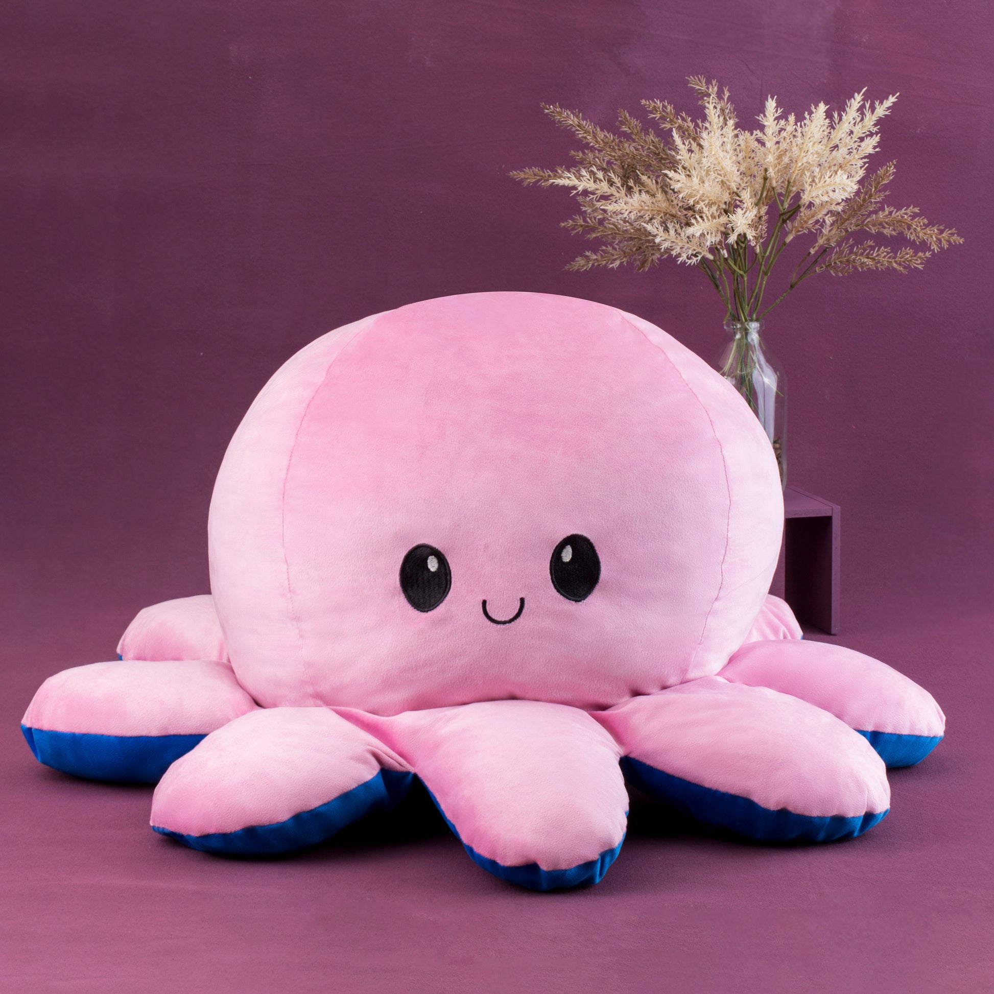 GIANT Reversible Octopus | Light Pink-Dark Pink | 80cm - Cuddles