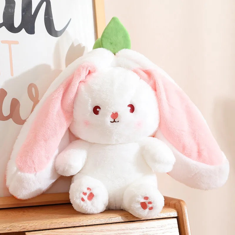 Strawberry Bunny | Pink & Orange | 25cm & 35cm - Cuddles