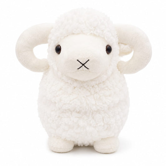 Cozy Curly Horn Sheep Plushie – 30cm | Super Soft & Cuddly