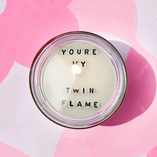 You're My Twin Flame | Hidden Message Candle | Strawberry Scented - Cuddles