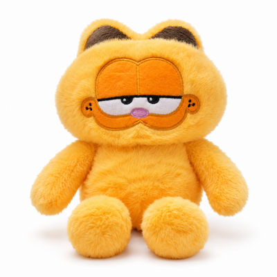 Sleepy Ginger Cat Plush – 25cm Soft Stuffed Kitty Toy