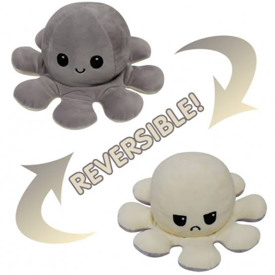 Reversible Octopus | White-Grey - Cuddles
