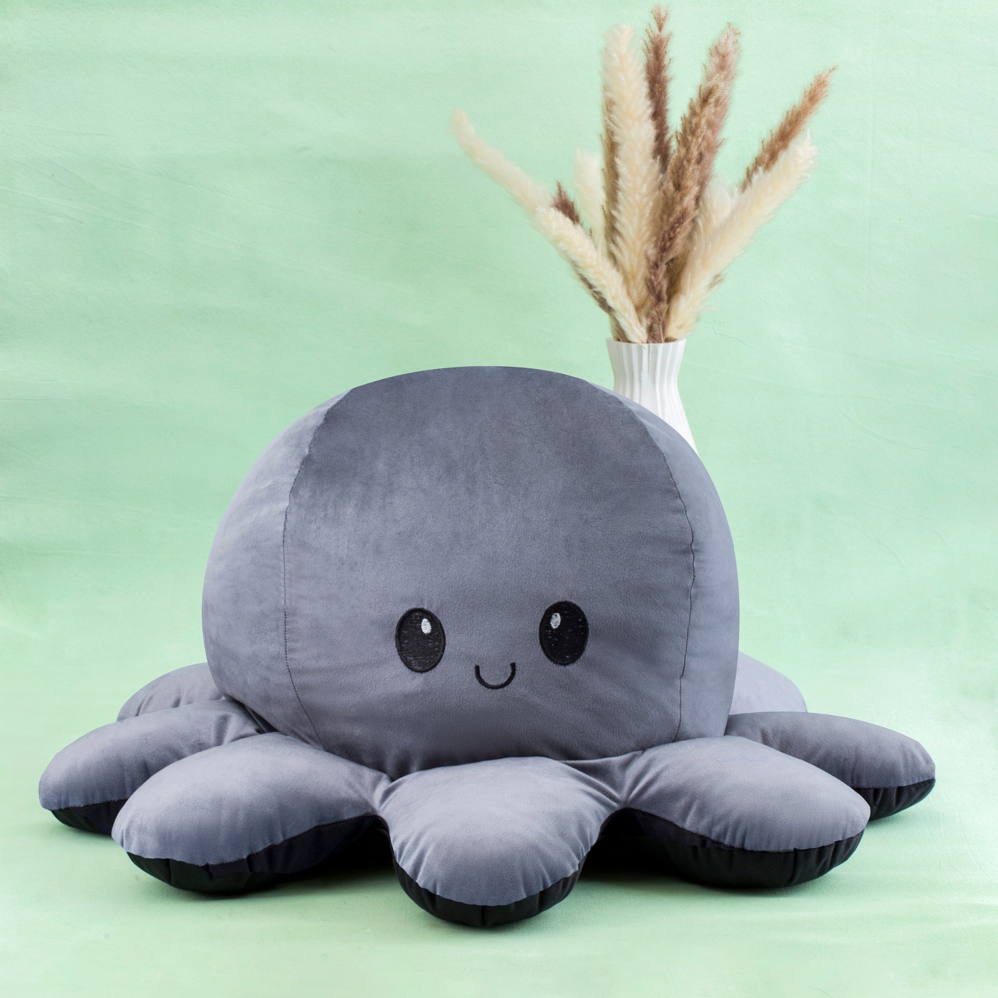 GIANT Reversible Octopus | Black-Grey | 80cm - Cuddles
