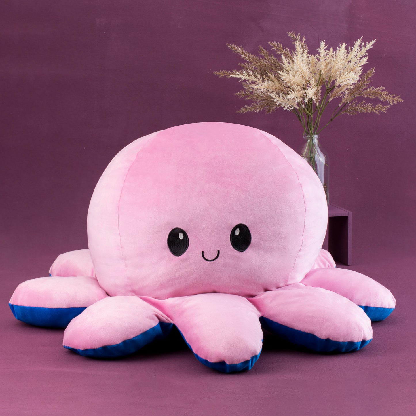GIANT Reversible Octopus | Blue-Pink | 80cm - Cuddles