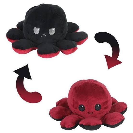 Reversible Octopus | Black-Red - Cuddles