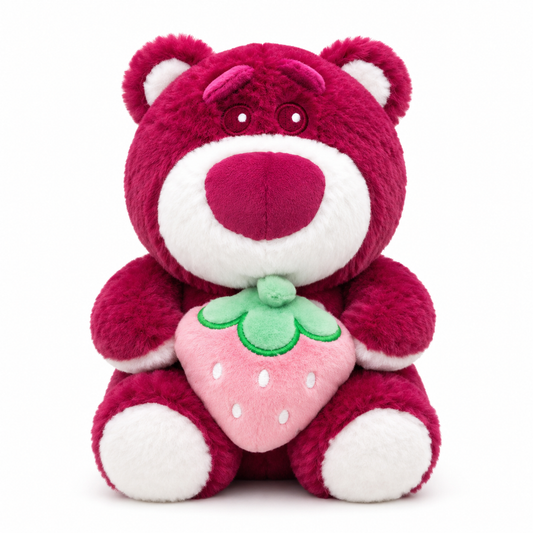 Berry Hug Teddy Plushie – 25cm Strawberry Bear Soft Toy