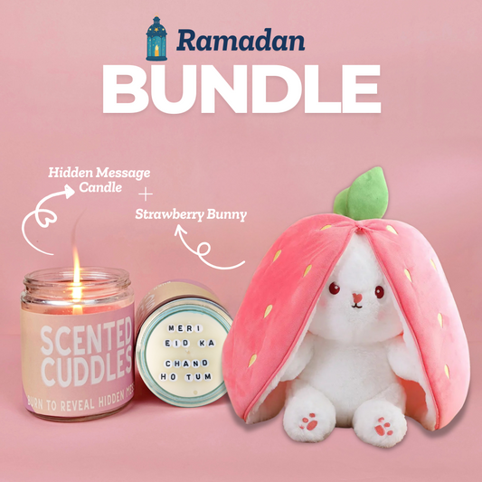 Hidden Message Candle + Strawberry Bunny 🐰(Eid Collection)