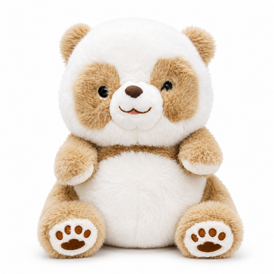 Honey Panda Plush™ | Ultra-Soft Beige & White Panda Bear | 30cm Cuddle Companion