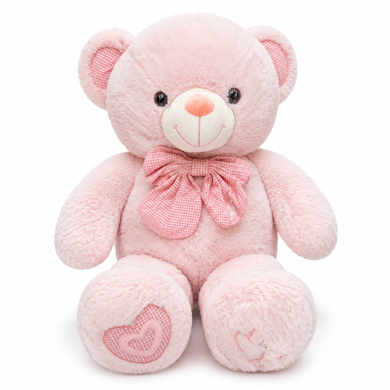Pink CuddleLove Teddy Bear – 85cm Soft Plush Teddy with Bow
