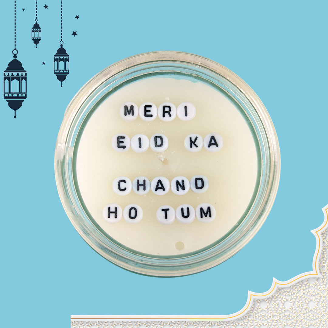 Meri Eid ka Chand| Hidden Message Candle | Strawberry Scented - Cuddles