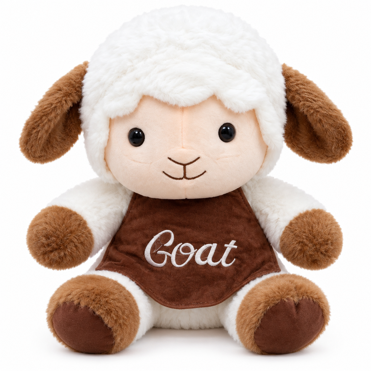 Cuddly Cocoa Goat Plushie – 35cm Soft & Fluffy Cuddle Toy