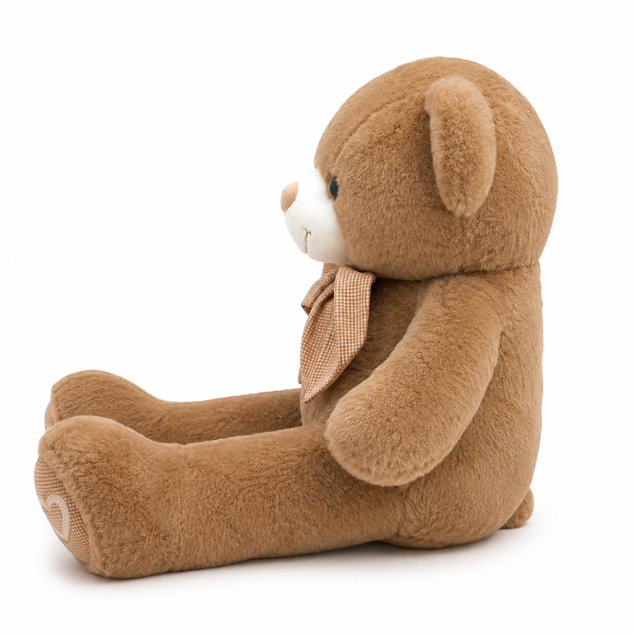 Caramel Cuddle Teddy Bear – 85cm Soft Plush Teddy with Bow
