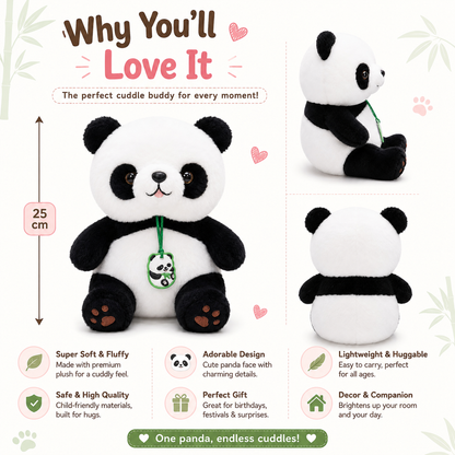 Cuddle Panda Plush – 25cm Soft Panda Stuffed Toy