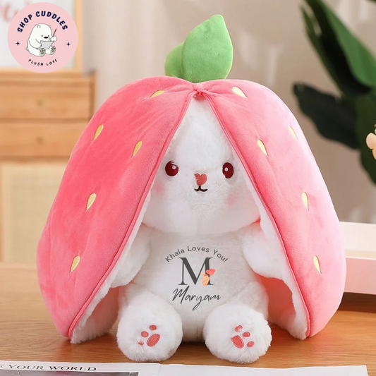 Strawberry Bunny | Customised Plushie | Scented | 3 Sizes