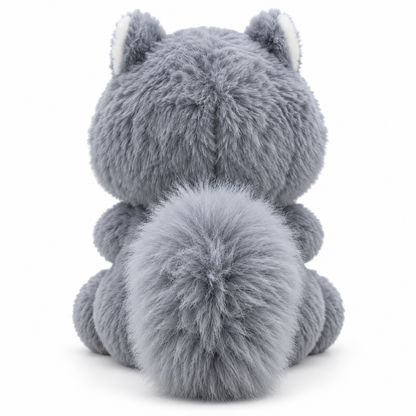 Acorn Buddy Squirrel Plushie – 30cm | Brown & Grey