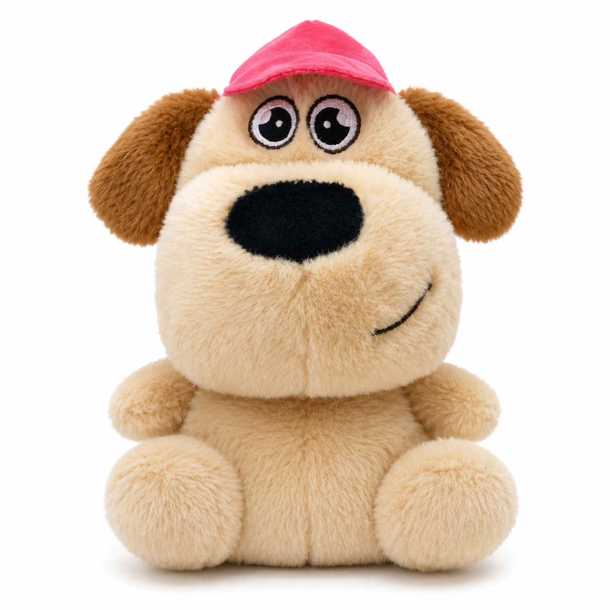 Pinky Cap Puppy Plushie – 25cm Soft Stuffed Dog Toy