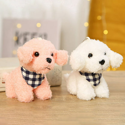 White Puppy Keychain - Cuddles