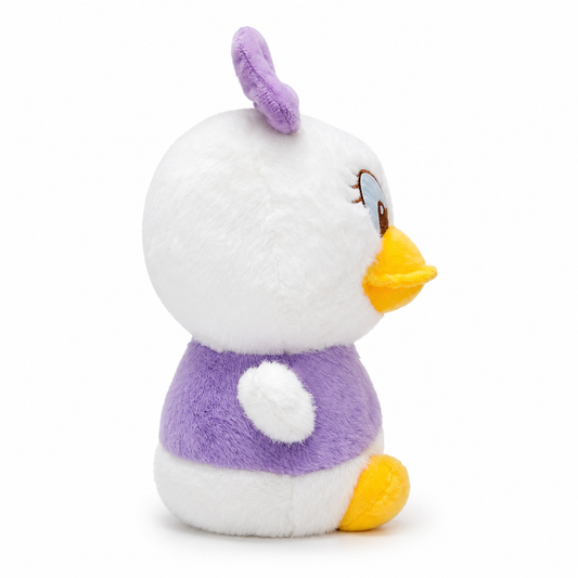 Purple Bow Duck Plush Toy – 25cm Soft & Cute Cuddle Doll