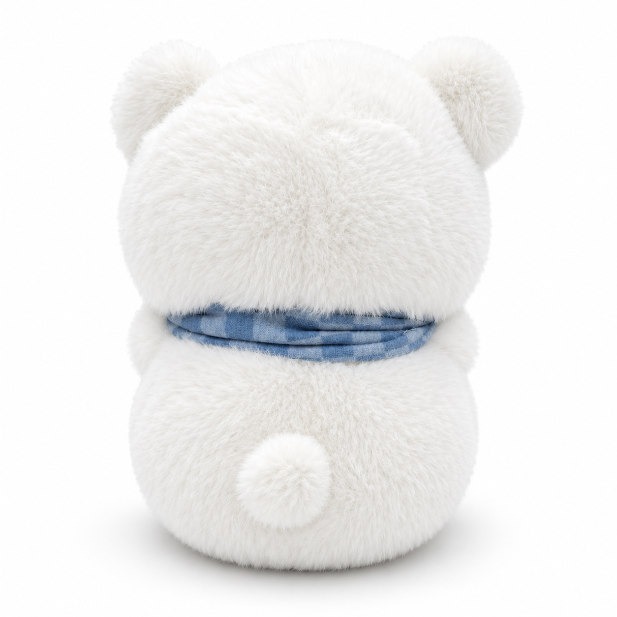 Snowy Scarf Bear Plush™ | Ultra-Soft White Teddy Bear with Blue Scarf | 30cm Cuddle Companion