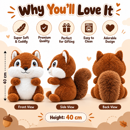🐿️ Bushy Tail Squirrel Plushie 🤎