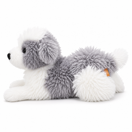 Misty™ Cuddle Puppy Plush – Ultra Soft Gray & White Stuffed Dog (35cm)