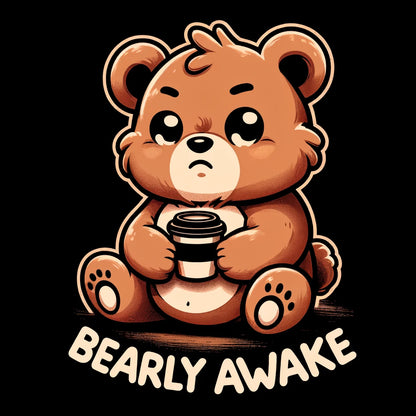 Bearly Awake| Beige T Shirt | Drop- Shoulder | Unisex - Cuddles