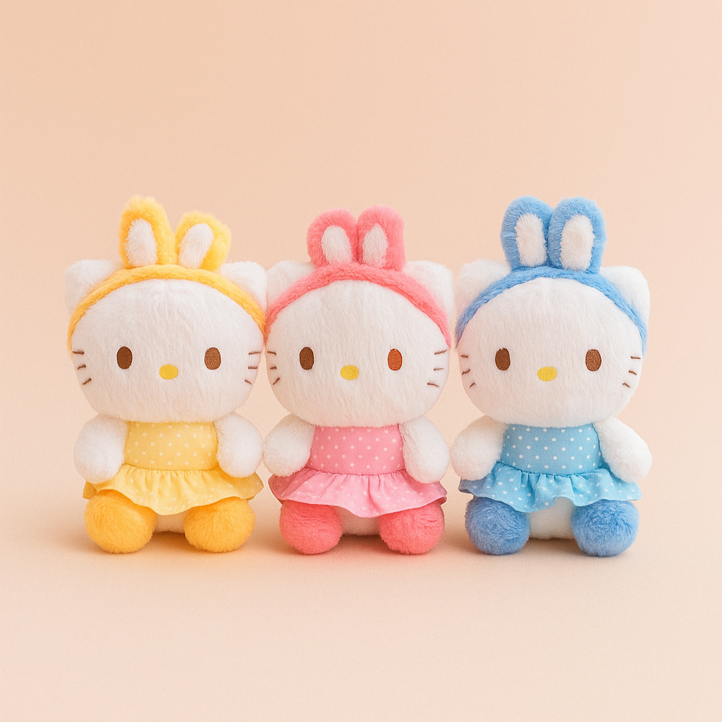 Hello Kitty Bunny Ear Plush Trio