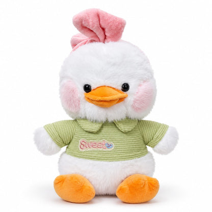 Cute Duck Plush Toy – Soft Cuddly Duck with Bow & Outfit