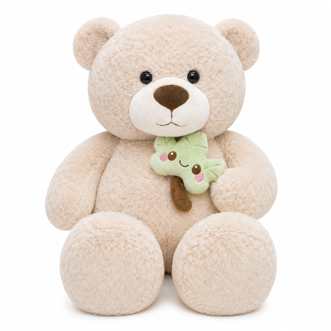 🌿 Leafy Hug Teddy Bear Plushie – 80cm 🧸