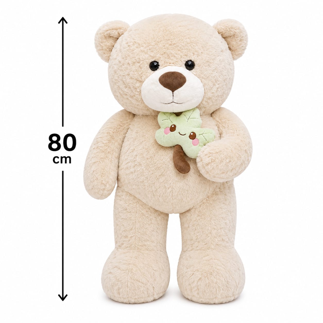 🌿 Leafy Hug Teddy Bear Plushie – 80cm 🧸