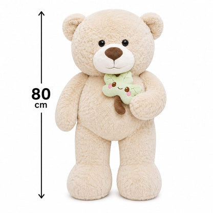 🌿 Leafy Hug Teddy Bear Plushie – 80cm 🧸