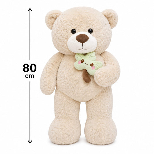 🌿 Leafy Hug Teddy Bear Plushie – 80cm 🧸