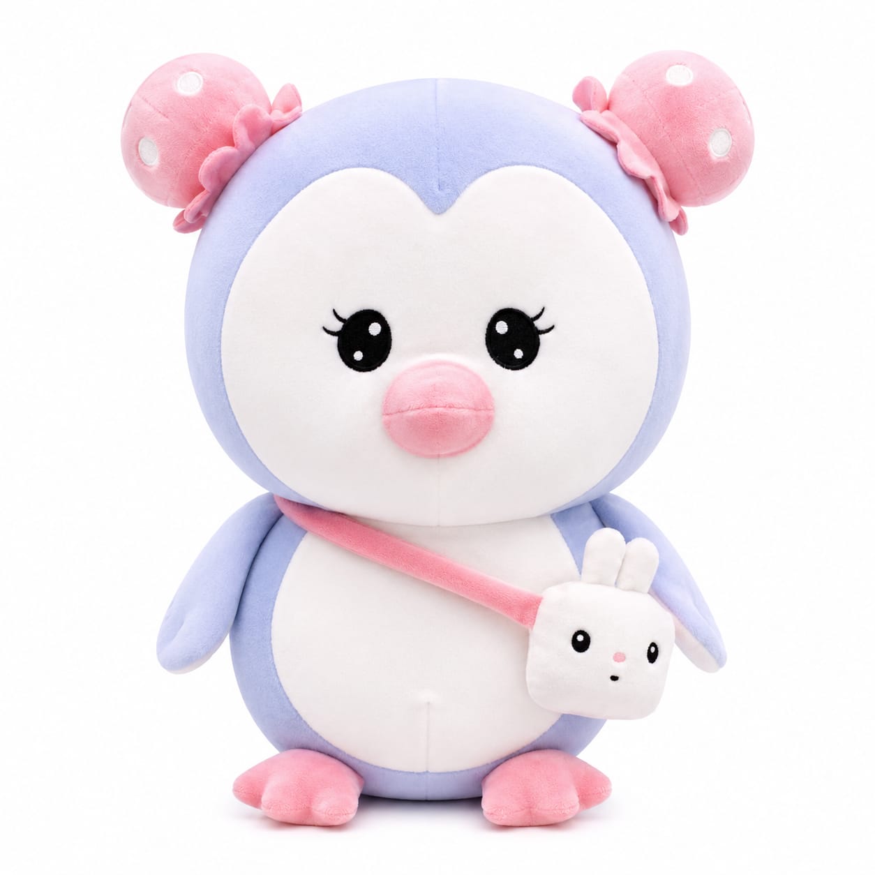 Bunny Pouch Penguin Plushie – 45cm | Available in Pink & Blue