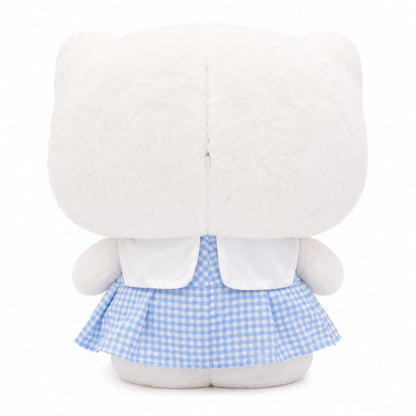 Blue Gingham Kitty Plush – 55cm