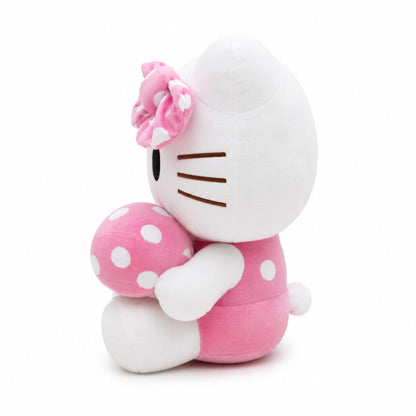 Polka Dot Mushroom Kitty Plushie – 45cm | Pink & Red