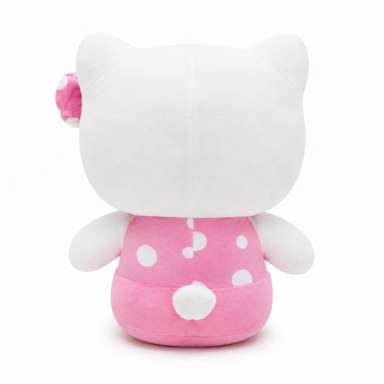 Polka Dot Mushroom Kitty Plushie – 45cm | Pink & Red