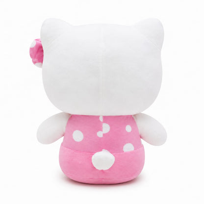 Polka Dot Mushroom Kitty Plushie – 45cm | Pink & Red