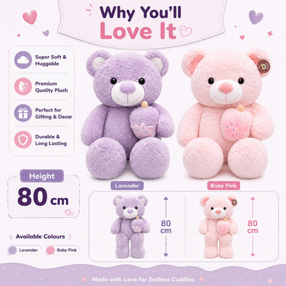Sweet Cupcake Cuddle Teddy Bear – 80cm