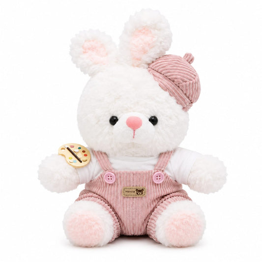 Little Painter Bunny Plushie – 30cm Soft & Cuddly Bunny