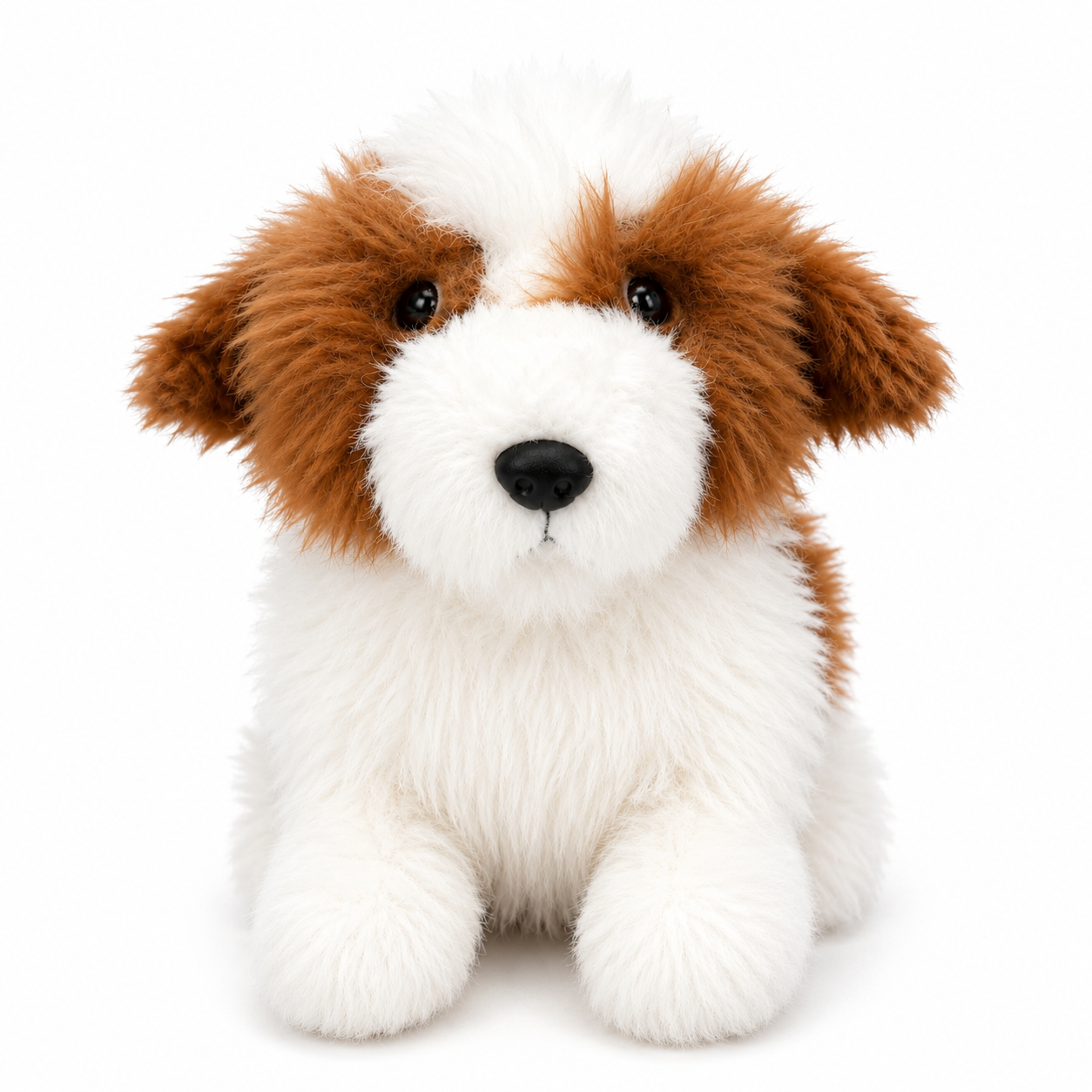 Fluffy Brown & White Puppy Plush – 35cm Ultra Soft Stuffed Dog Toy | Cuddly Companion Gift