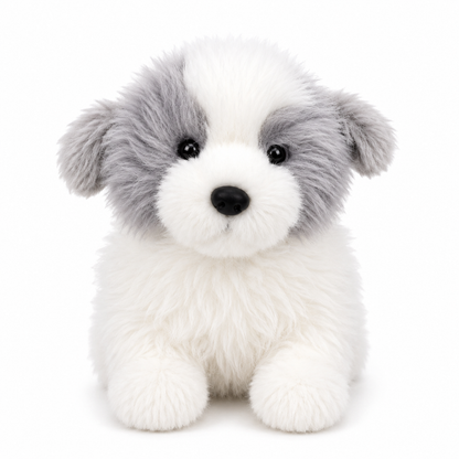 Misty™ Cuddle Puppy Plush – Ultra Soft Gray & White Stuffed Dog (35cm)