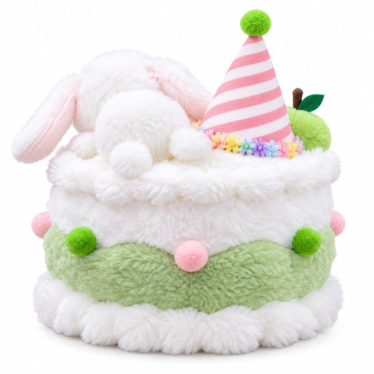 Birthday Cake Cuddle Pals green bunny back view