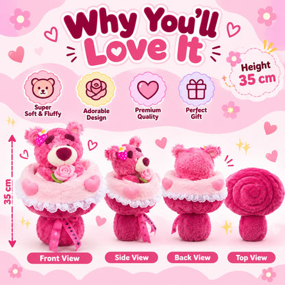 Blossom Bouquet Teddy 35cm product features