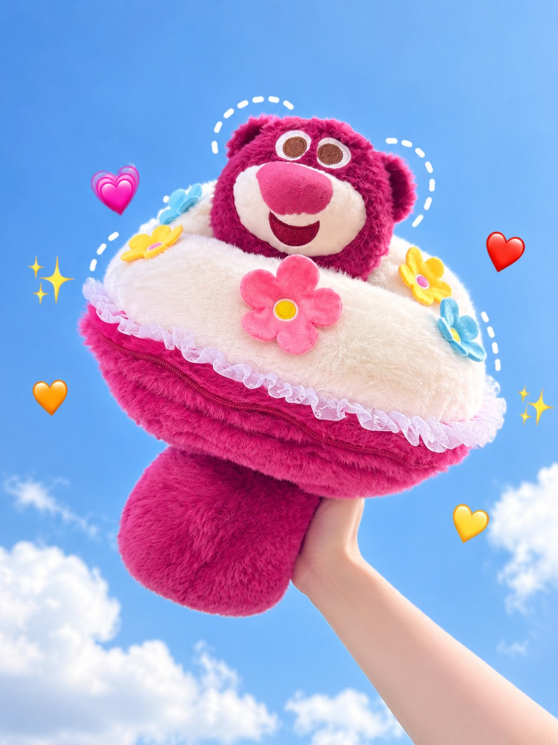Blossom Bouquet Teddy plush sky view